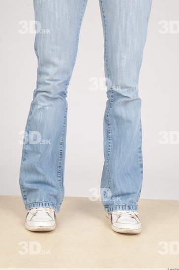 Calf Casual Jeans Slim Studio photo references