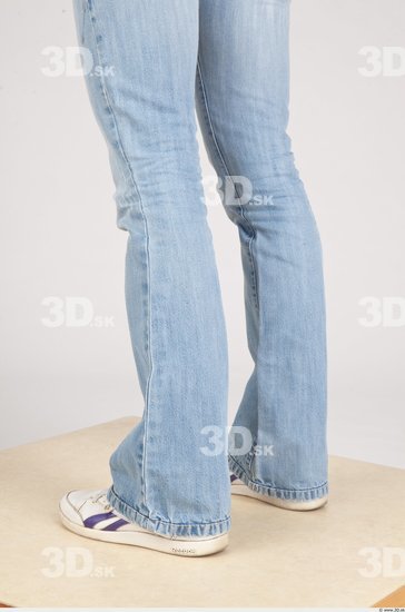 Calf Casual Jeans Slim Studio photo references