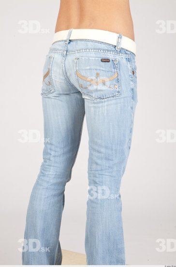 Thigh Casual Jeans Slim Studio photo references