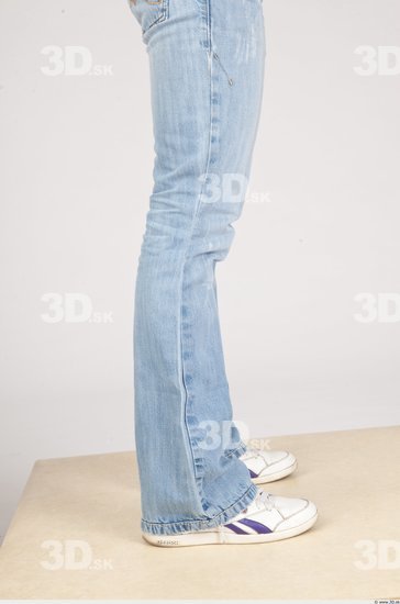 Calf Casual Jeans Slim Studio photo references