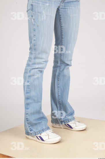 Calf Casual Jeans Slim Studio photo references