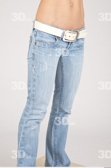 Thigh Casual Jeans Slim Studio photo references