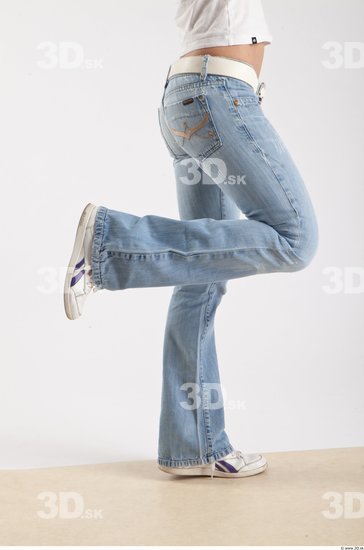 Leg Woman Animation references White Casual Jeans Slim