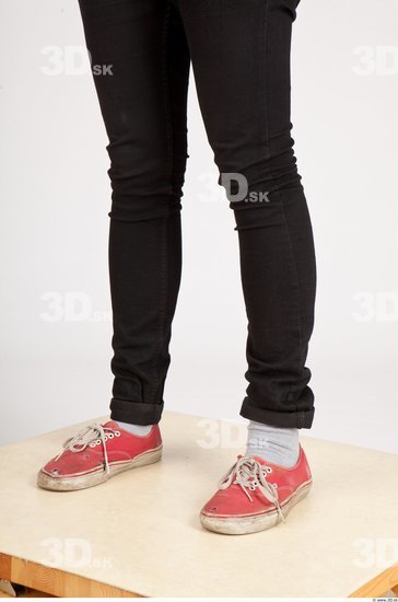 Calf Asian Casual Trousers Studio photo references