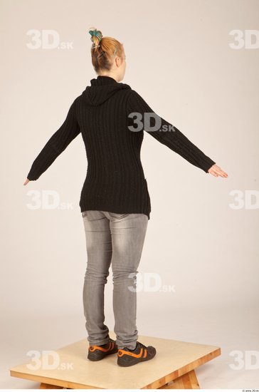 Whole Body Woman Animation references Casual Slim Studio photo references