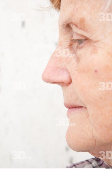 Nose Woman White Casual Average Wrinkles