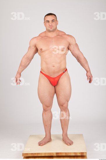 Whole Body Man Animation references White Underwear Swimsuit Muscular