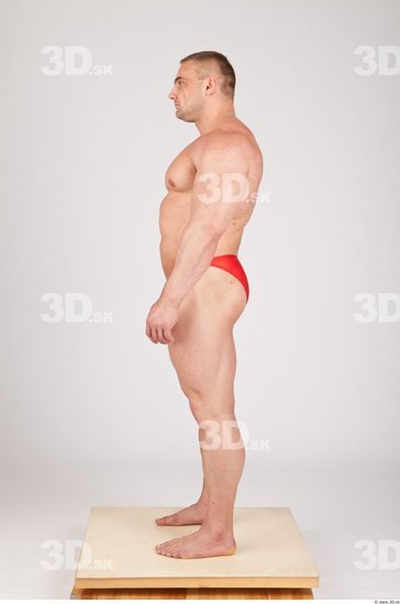 Whole Body Man Animation references White Underwear Swimsuit Muscular