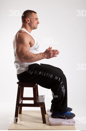 Whole Body Man Artistic poses White Sports Muscular