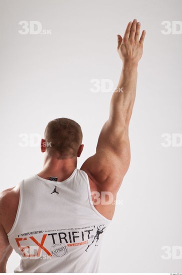 Arm Man Animation references White Sports Singlet Muscular