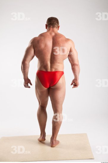 Whole Body Man Animation references White Sports Swimsuit Muscular