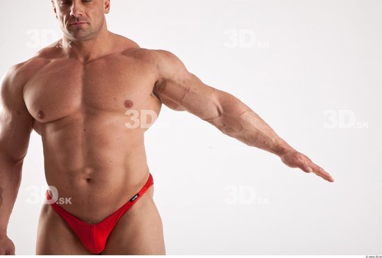 Arm Man Animation references White Sports Swimsuit Muscular