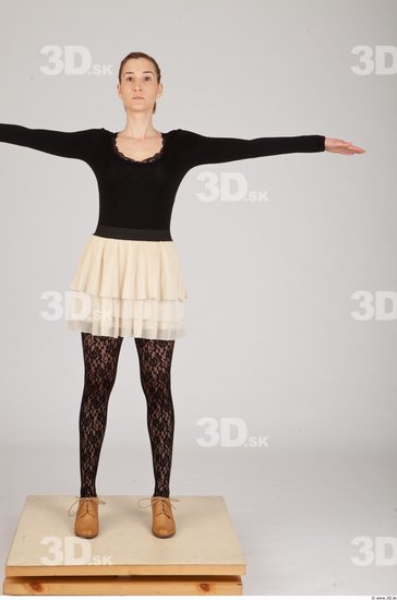 Whole Body Woman T poses Casual Slim Studio photo references