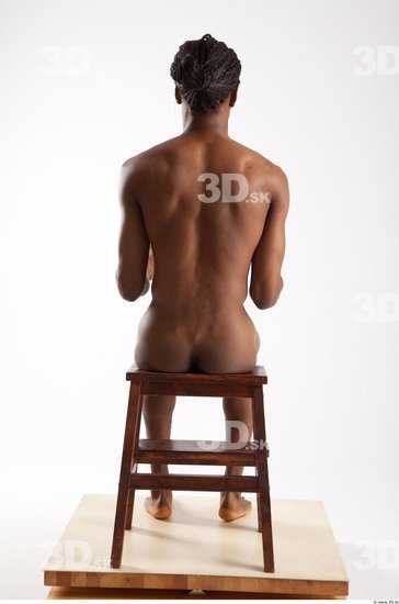 Whole Body Man Artistic poses Animation references Black Nude Casual Athletic Studio photo references