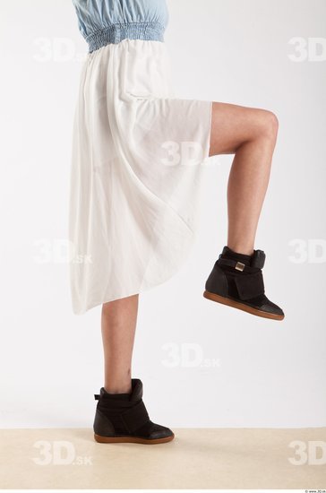 Leg Woman Animation references White Casual Dress Slim