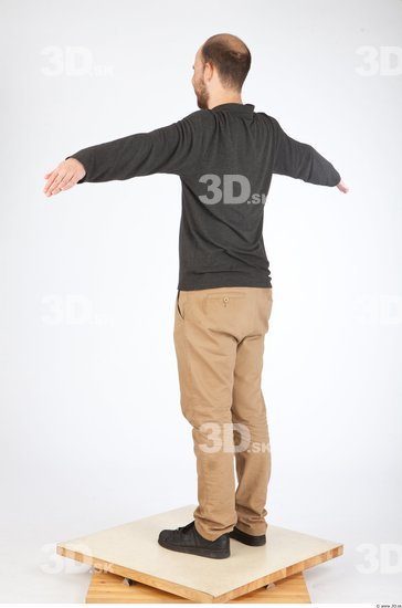 Whole Body Back T poses Casual Muscular Studio photo references