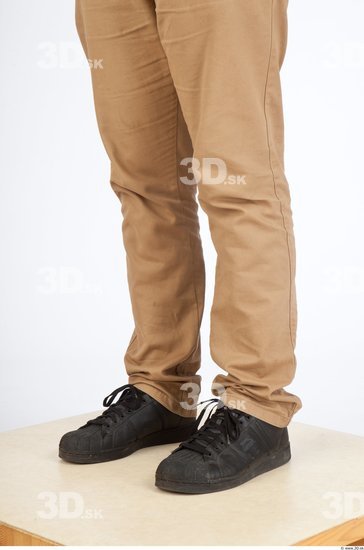 Calf Back Casual Trousers Slim Studio photo references