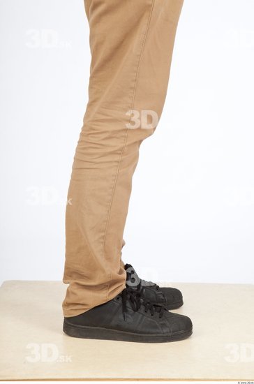 Calf Back Casual Trousers Slim Studio photo references