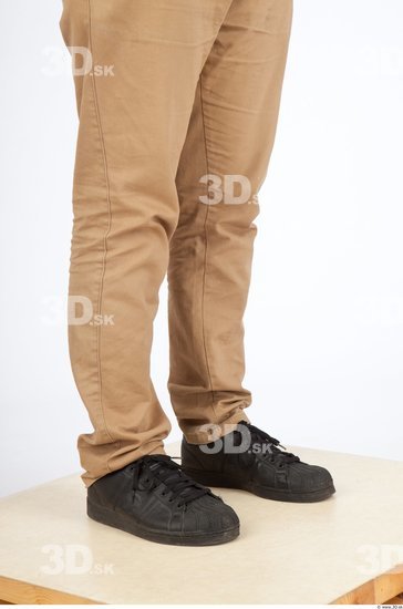 Calf Back Casual Trousers Slim Studio photo references