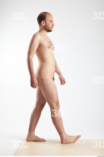 Whole Body Man Animation references White Nude Slim Bearded