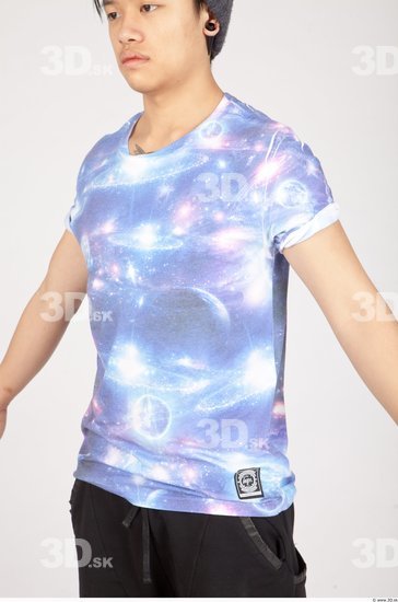 Upper Body Asian Casual Shirt T shirt Slim Studio photo references