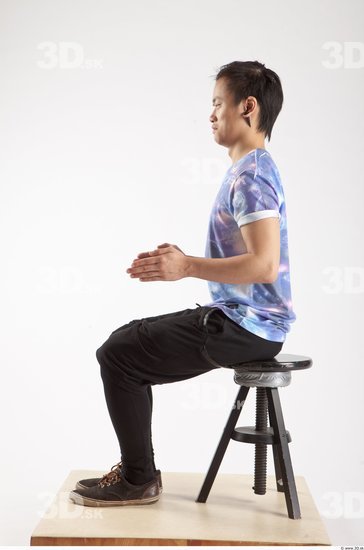 Whole Body Man Artistic poses Animation references Asian Casual Slim Studio photo references