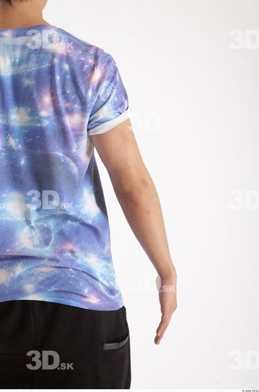 Arm Whole Body Man Animation references Asian Casual Shirt T shirt Slim Studio photo references