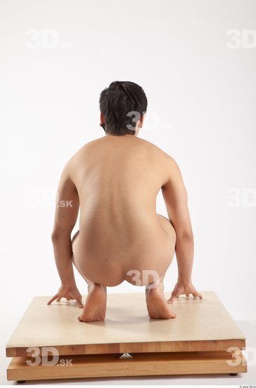 Whole Body Man Animation references Asian Nude Casual Slim Studio photo references