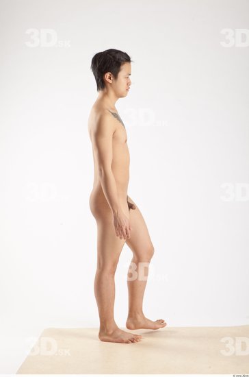 Whole Body Man Animation references Asian Nude Casual Slim Studio photo references