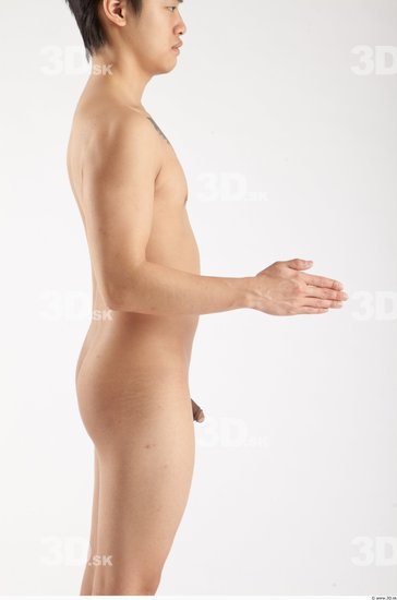 Arm Whole Body Man Animation references Asian Nude Casual Slim Studio photo references