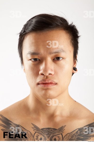 Head Emotions Man Asian Tattoo Slim