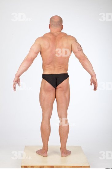 Man White Muscular Studio photo references
