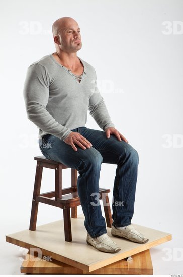 Whole Body Man Artistic poses White Casual Muscular