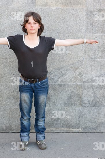 Whole Body Woman T poses Casual Average Street photo references