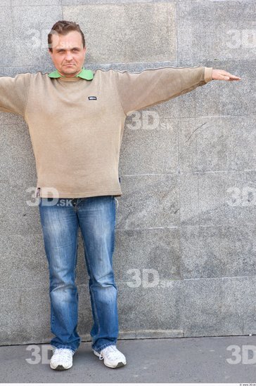 Whole Body Man T poses Casual Average Street photo references