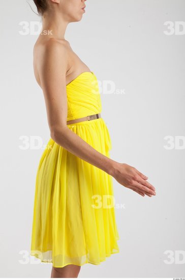 Arm Woman Animation references White Formal Dress Slim