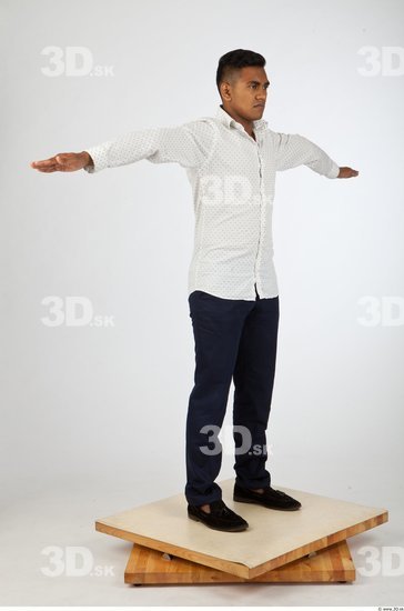 Whole Body T poses Black Formal Studio photo references