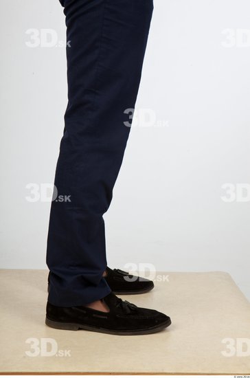 Calf Black Formal Trousers Studio photo references