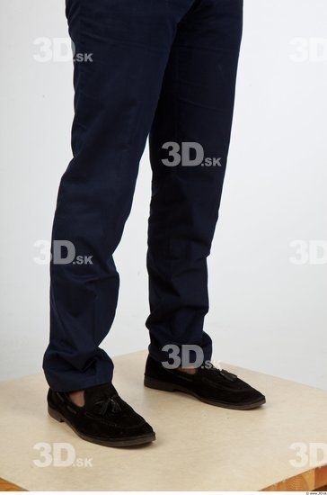 Calf Black Formal Trousers Studio photo references