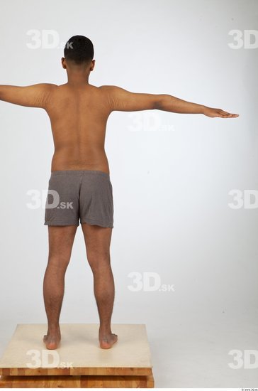 Whole Body T poses Black Underwear Shorts Studio photo references