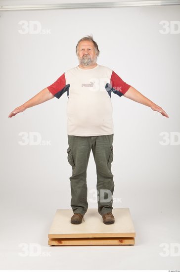 Whole Body Man Animation references Casual Bearded Studio photo references