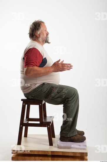 Whole Body Man Artistic poses White Casual Overweight Bearded