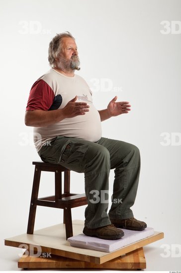 Whole Body Man Artistic poses White Casual Overweight Bearded