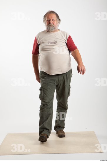 Whole Body Man Animation references White Casual Overweight Bearded