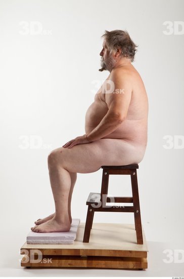 Whole Body Man Artistic poses White Nude Overweight Bearded