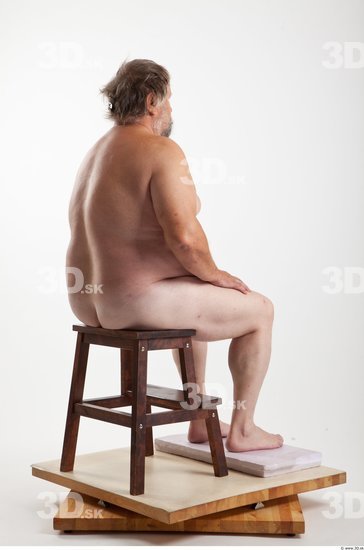 Whole Body Man Artistic poses White Nude Overweight Bearded