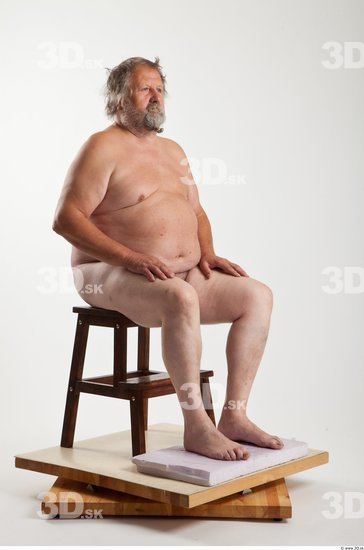 Whole Body Man Artistic poses White Nude Overweight Bearded