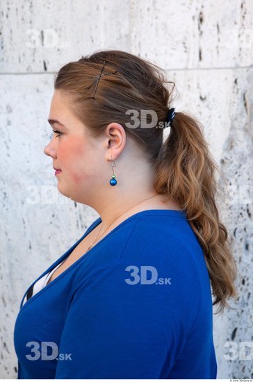 Head Woman White Overweight Street photo references