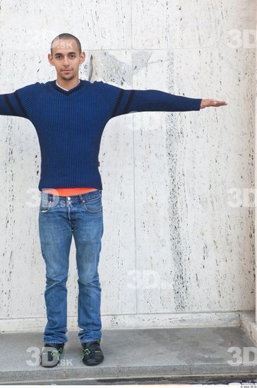 Whole Body Man T poses Casual Average Street photo references