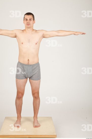 Whole Body T poses Underwear Shorts Studio photo references